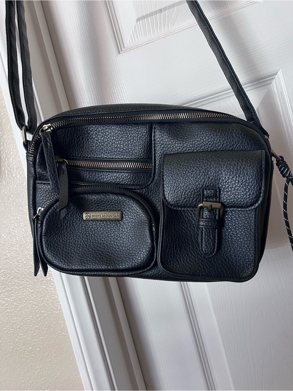 White Mountain - Black Vegan Leather 100% polyurethane Crossbody Bag - Picture 5 of 8